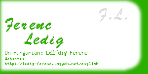 ferenc ledig business card